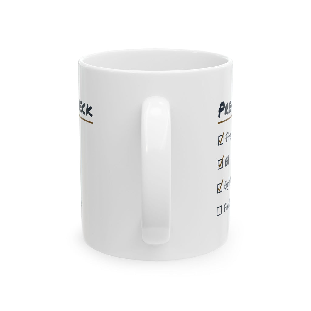 Funny Motorcycle Coffee Mug Pre-Ride Check Find The Other Glove