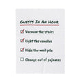 Funny Christmas Host Throw Blanket Guests In An Hour Checklist