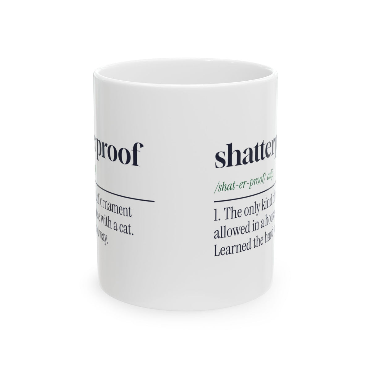 Funny Christmas Cat Coffee Mug Shatterproof Ornament Definition