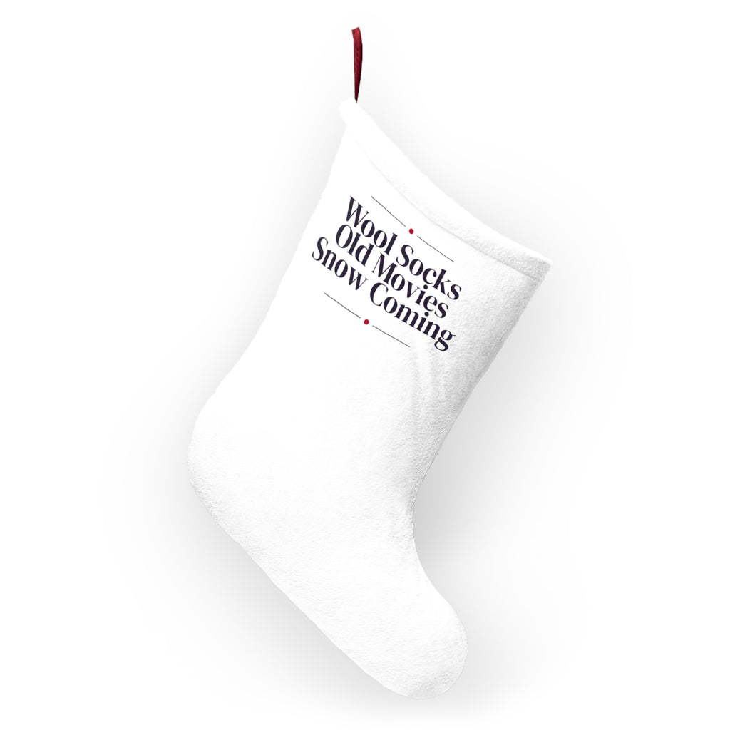Christmas Cozy Christmas Stocking Wool Socks Old Movies Snow Coming