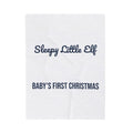 Christmas Throw Blanket Sleepy Little Elf Baby's First Christmas