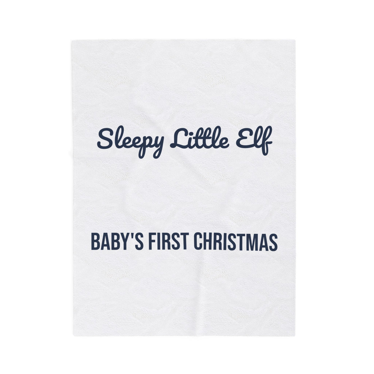 Christmas Throw Blanket Sleepy Little Elf Baby's First Christmas