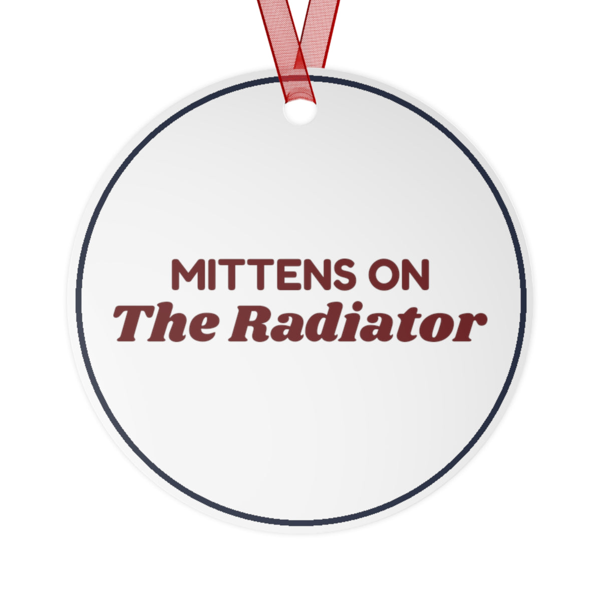 Christmas Ornament Mittens On The Radiator Snow Day Keepsake