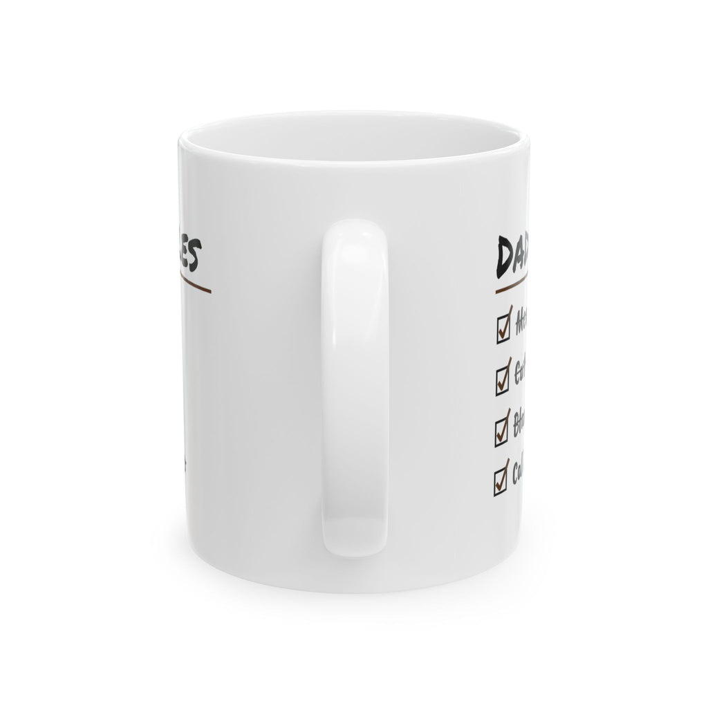 Funny Dad Coffee Mug Dads Rules Checklist For Dads