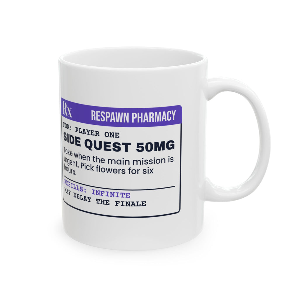 Funny Gamer Mug Side Quest 50mg Gamer Prescription For Gamers