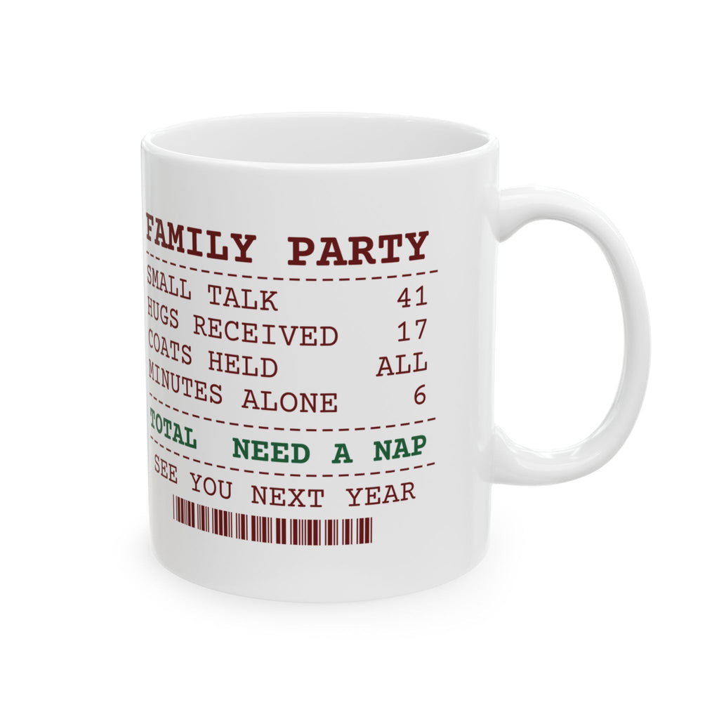 Funny Christmas Introvert Coffee Mug Small Talk 41 Party Receipt