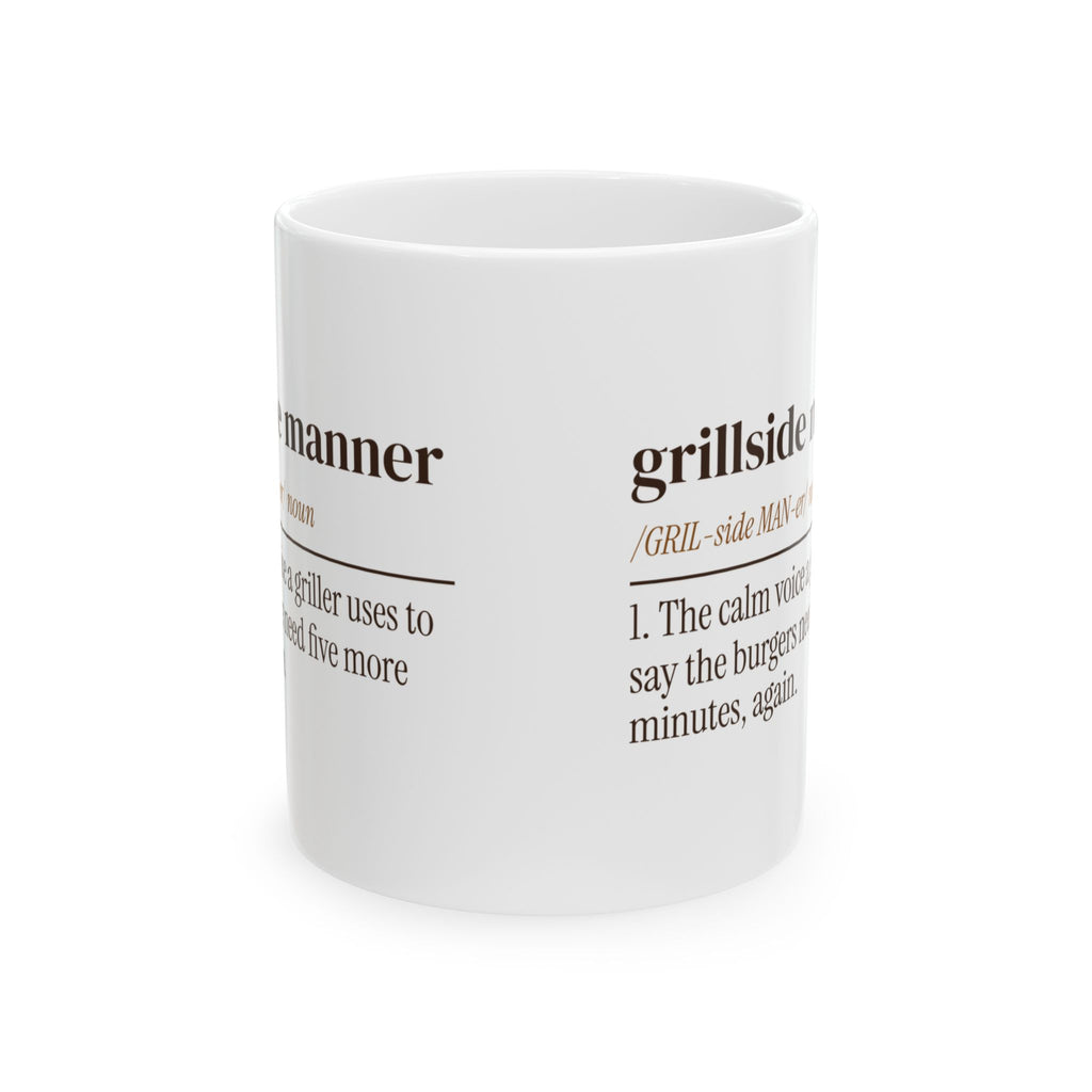 Funny Grilling Coffee Mug Grillside Manner Definition For Grillers