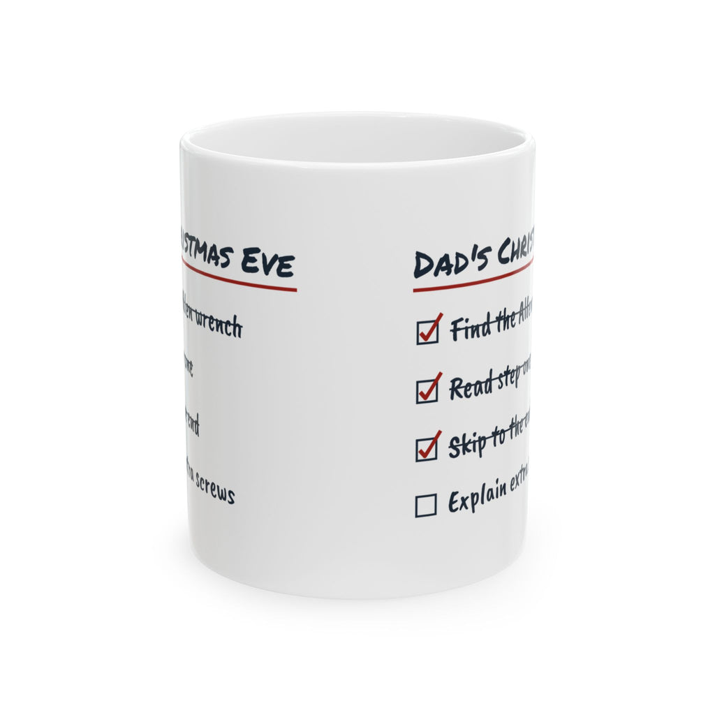 Funny Christmas Coffee Mug Dad's Christmas Eve Toy Assembly List