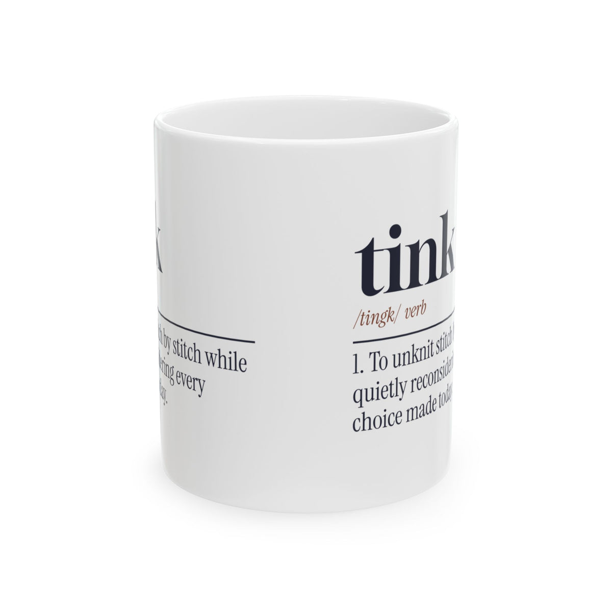 Funny Knitting Mug Tink Unknitting Dictionary Definition For Knitters