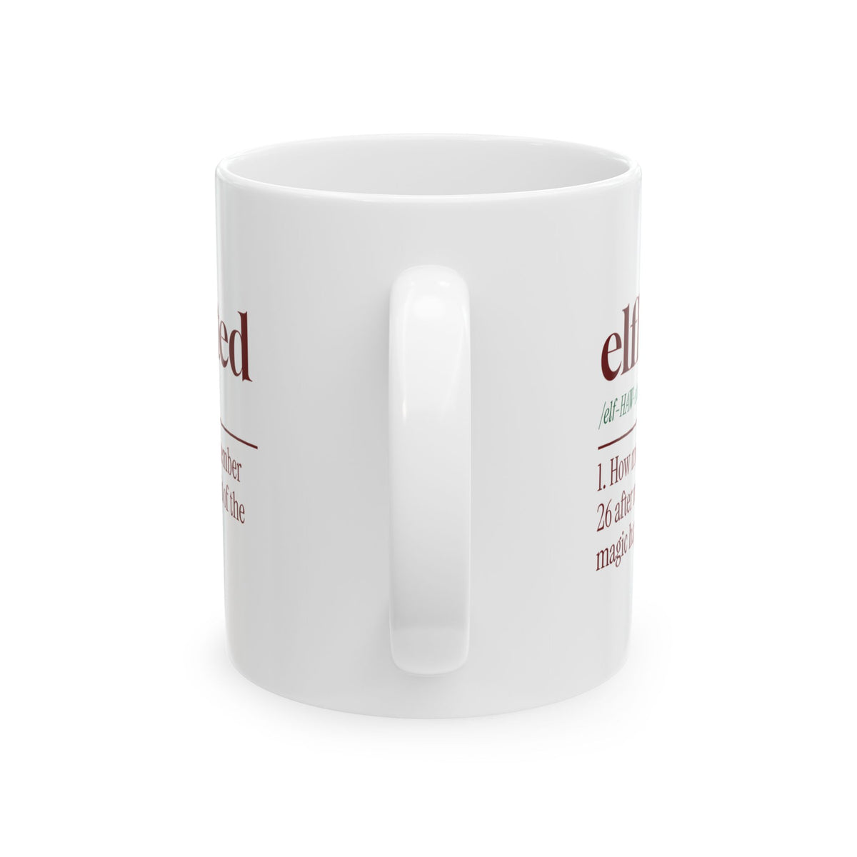 Funny Christmas Mom Coffee Mug Elfhausted Dictionary Definition