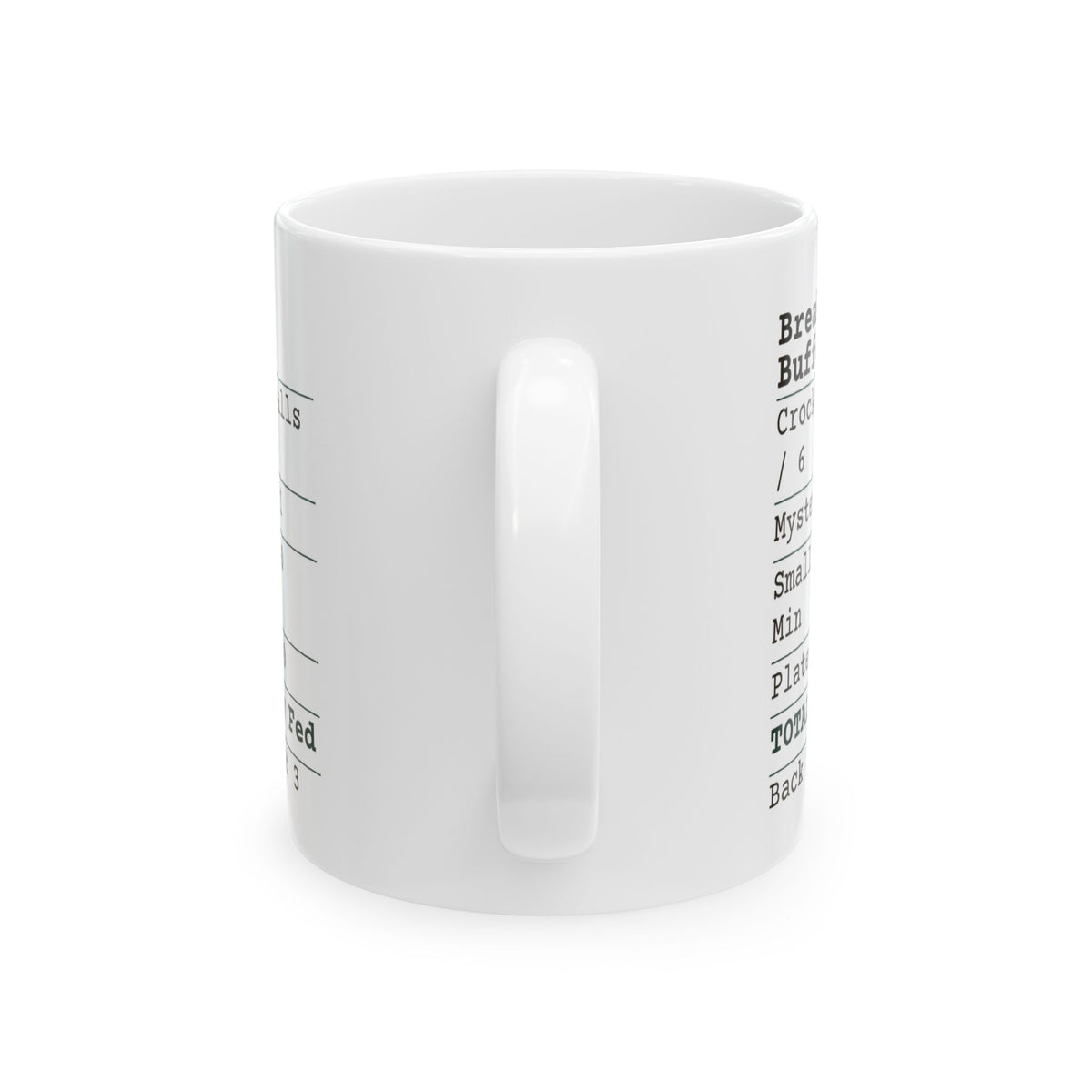 Funny Christmas Coffee Mug Break Room Buffet Receipt For Coworkers