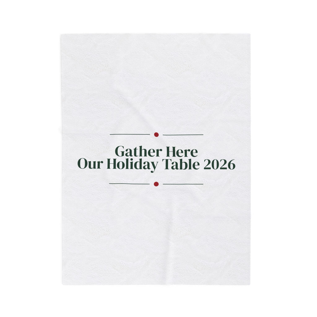 Christmas Throw Blanket Gather Here Our Holiday Table 2026