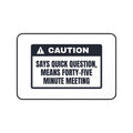 Funny Desk Mat Quick Question Caution Sign Office Desk Pad for Coworkers