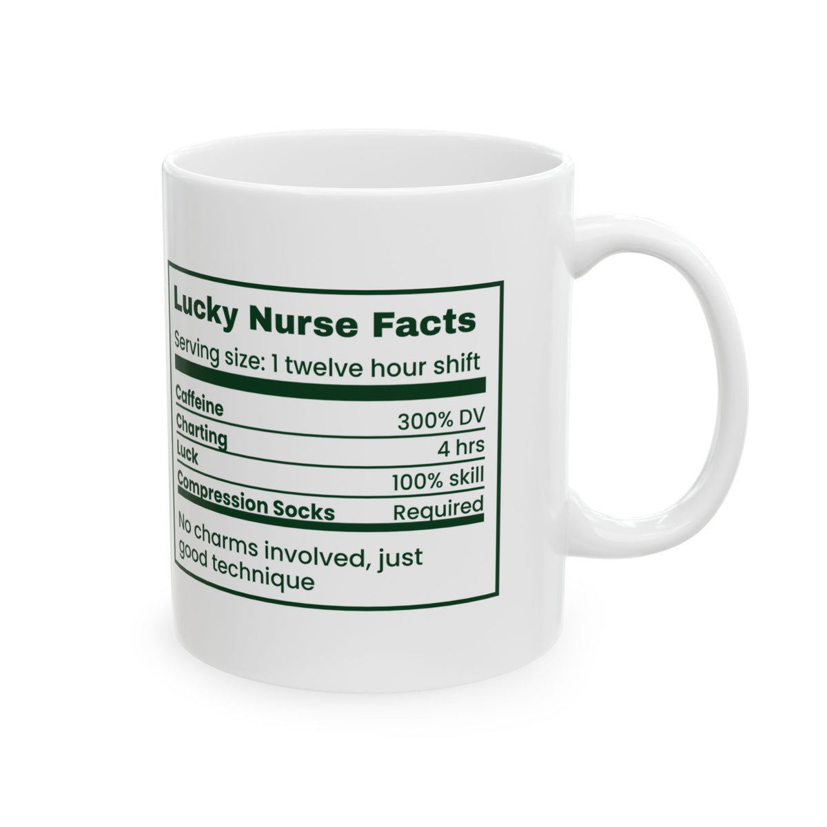 Funny Nurse Mug Lucky Nurse Nutrition Facts