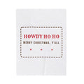 Funny Western Christmas Throw Blanket Howdy Ho Ho