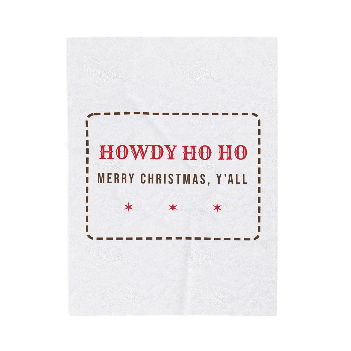 Funny Western Christmas Throw Blanket Howdy Ho Ho
