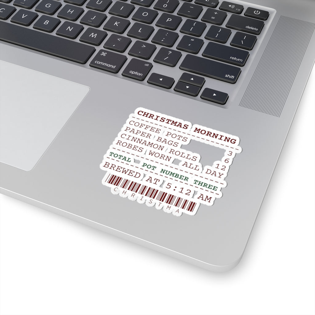 Funny Christmas Sticker Christmas Morning Receipt