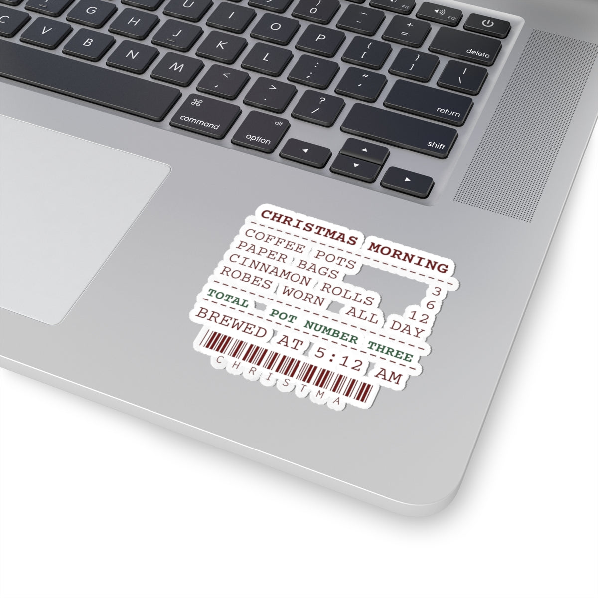 Funny Christmas Sticker Christmas Morning Receipt