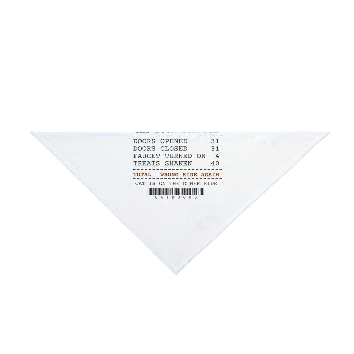 Funny Cat Dad Dog Bandana Door Service Receipt Wrong Side Again