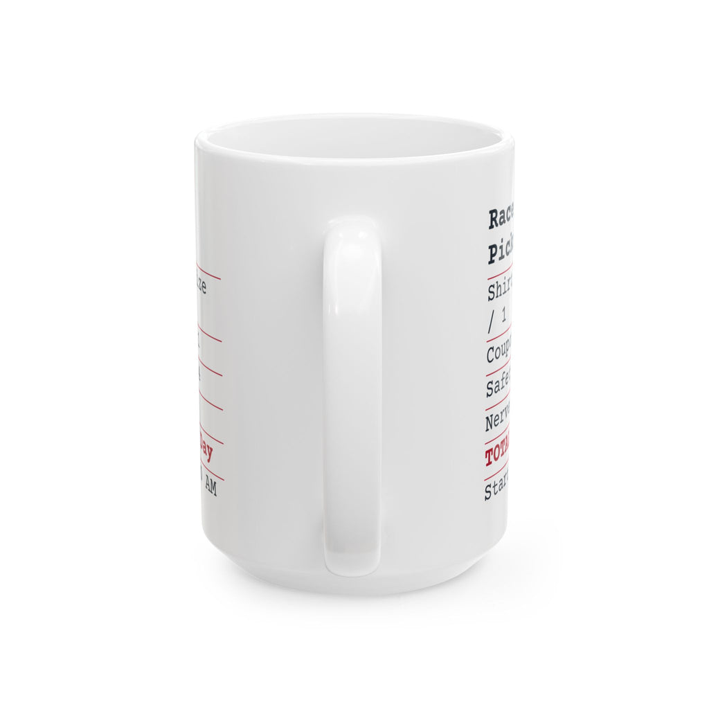 Funny Runner Coffee Mug Race Packet Pickup Receipt For Runners