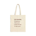 Funny Christmas Cat Tote Bag Cat's December Checklist