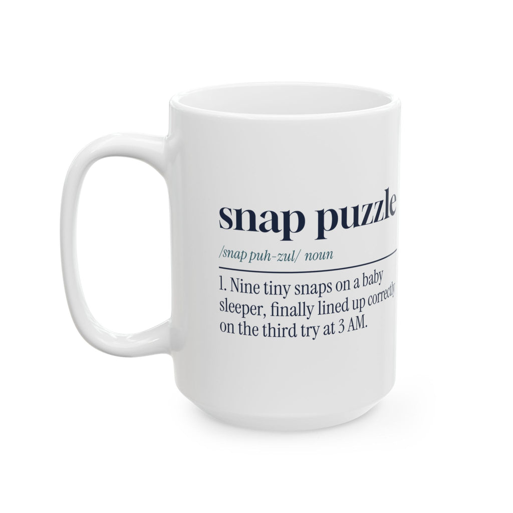 Funny New Dad Coffee Mug Snap Puzzle Dictionary For First Time Dads