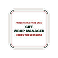 Matching Family Christmas Sticker Gift Wrap Manager Family Crew