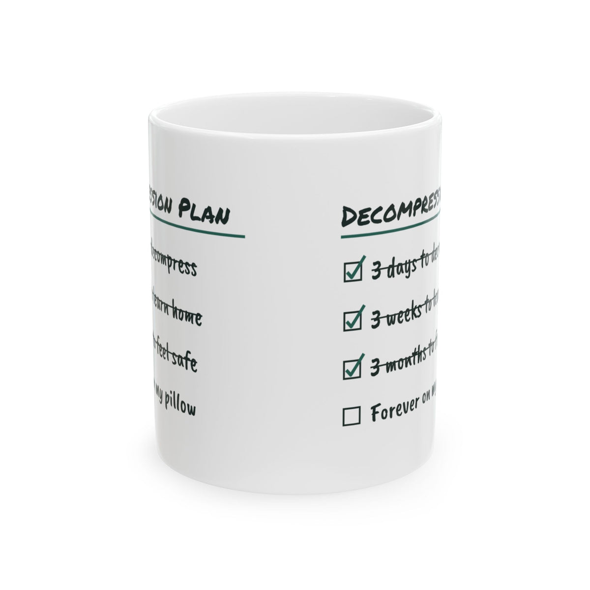 Rescue Dog Mug 3 Days 3 Weeks 3 Months Forever Adoption Checklist