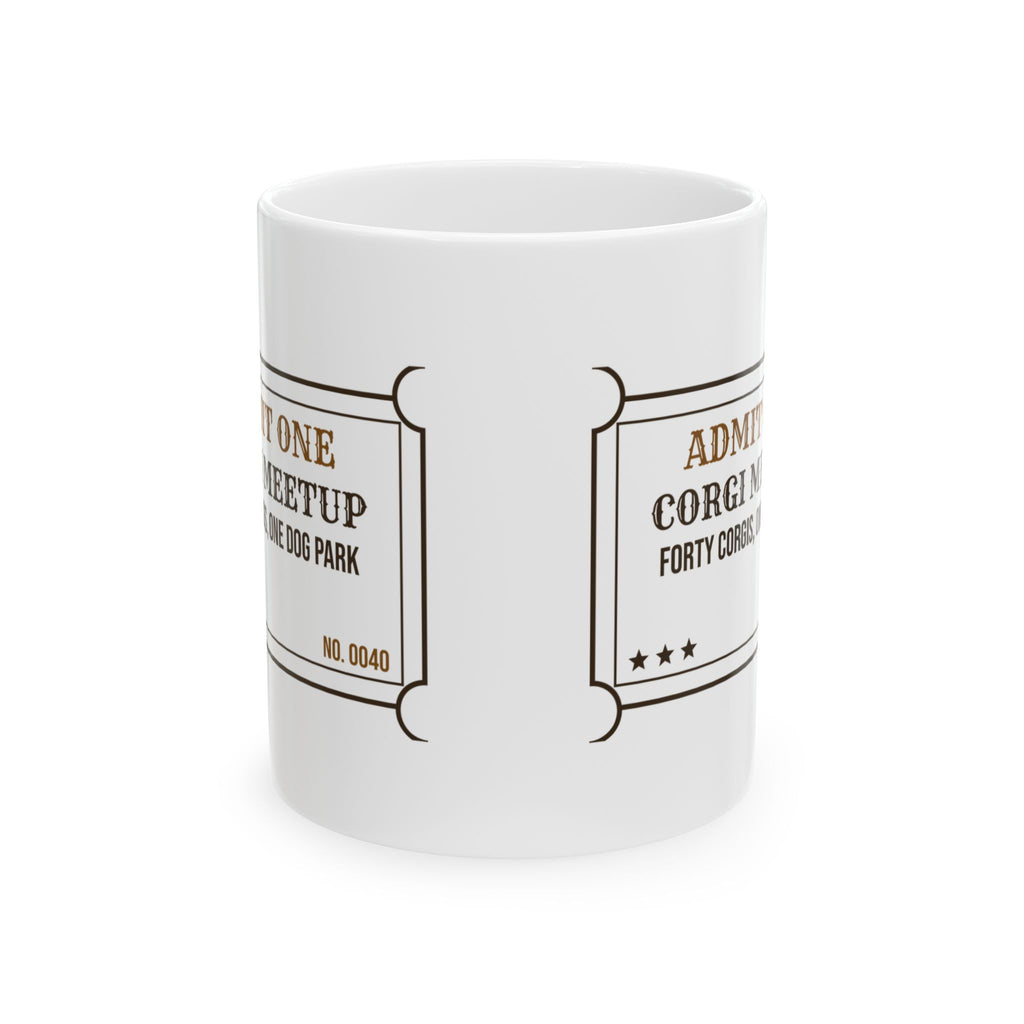 Funny Corgi Coffee Mug Corgi Meetup Forty Corgis One Park