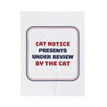 Funny Christmas Throw Blanket Presents Under Review By The Cat Sign