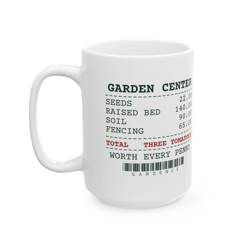 Funny Vegetable Garden Coffee Mug Garden Receipt Total Three Tomatoes