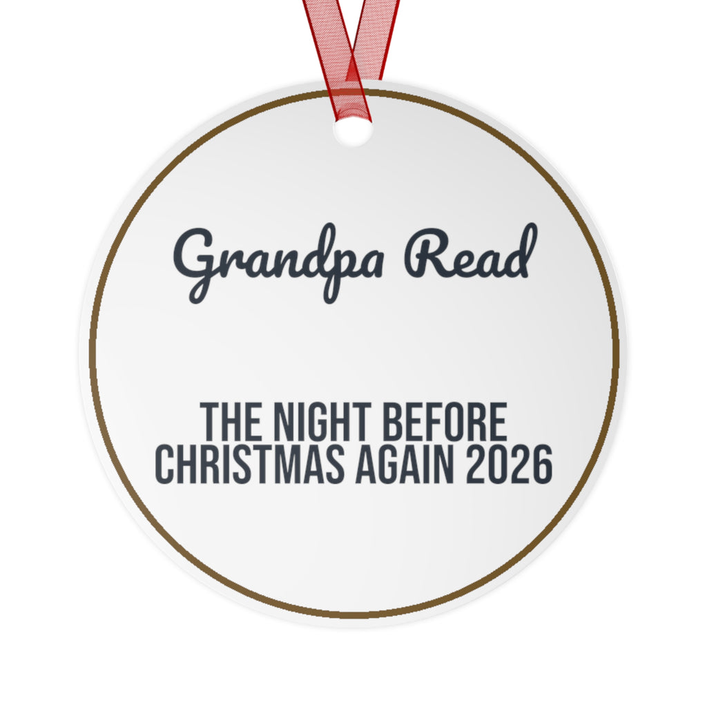 Christmas Ornament Grandpa Read The Night Before Christmas Again 2026