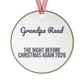 Christmas Ornament Grandpa Read The Night Before Christmas Again 2026