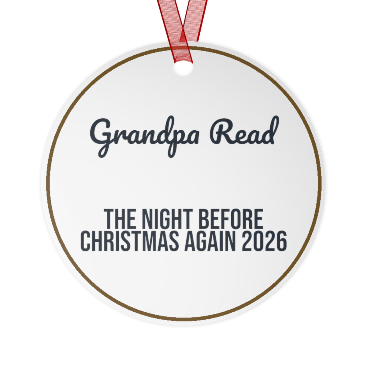 Christmas Ornament Grandpa Read The Night Before Christmas Again 2026