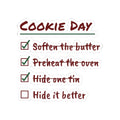 Funny Christmas Cookie Baking Sticker Hide One Tin Checklist