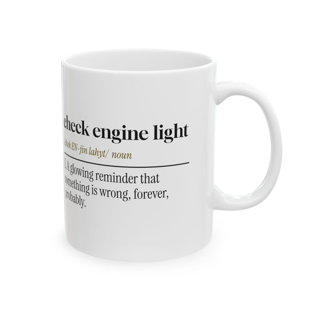 Check Engine Light Coffee Mug For Mechanics