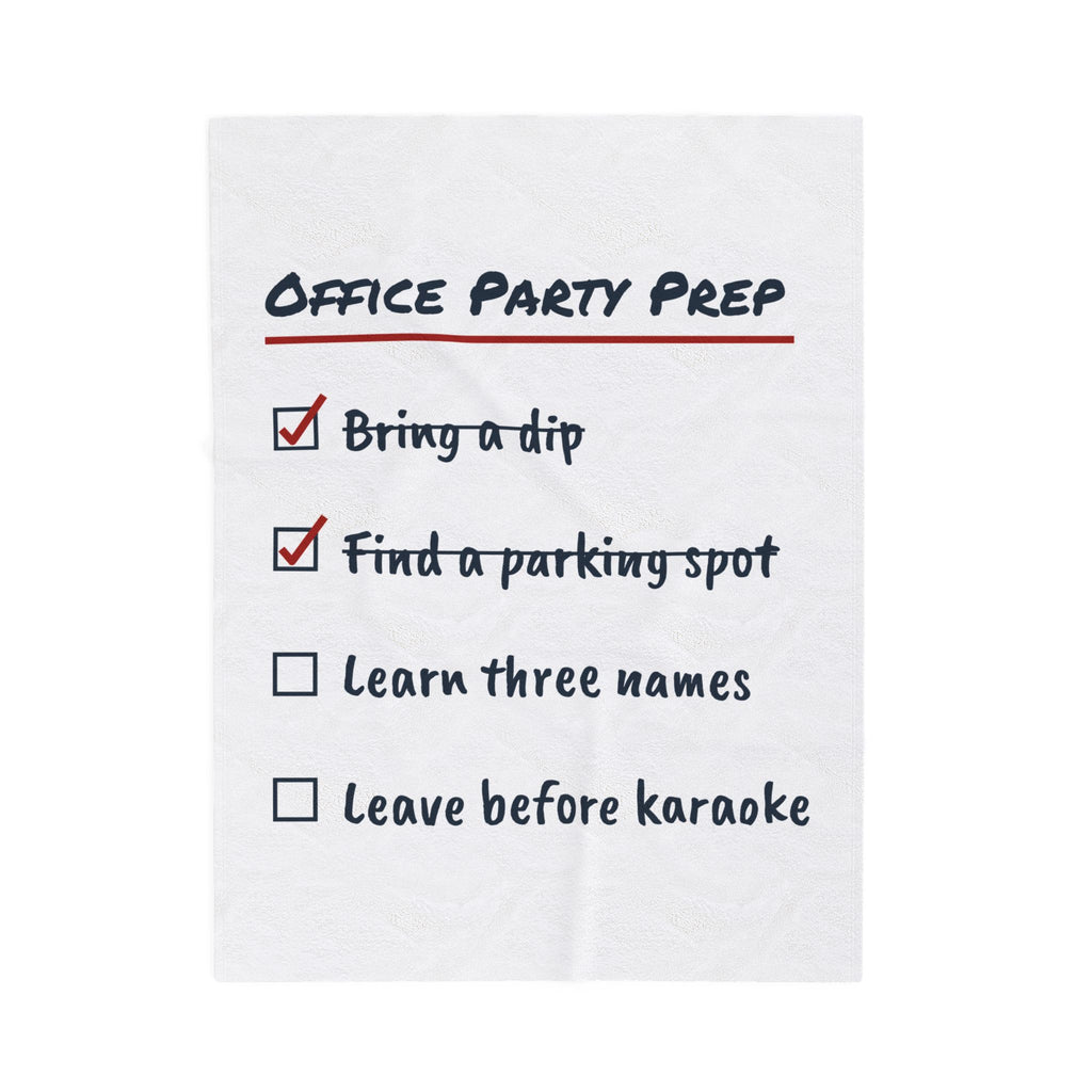 Funny Office Christmas Throw Blanket Office Party Prep Checklist
