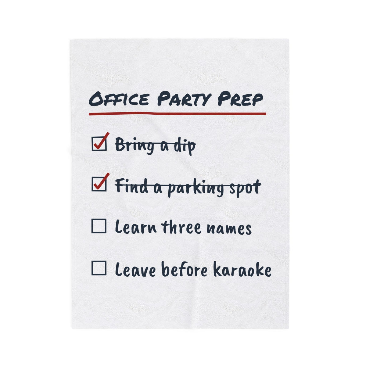 Funny Office Christmas Throw Blanket Office Party Prep Checklist
