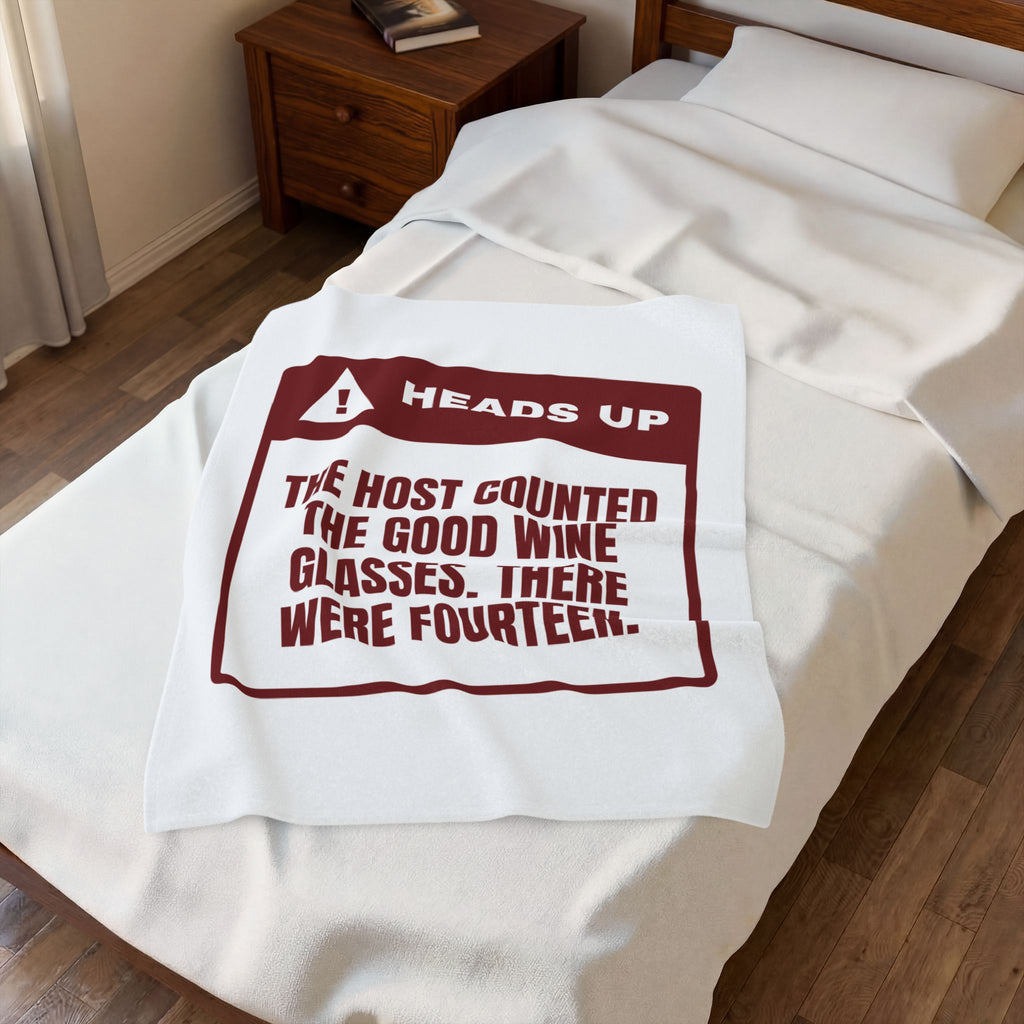 Funny Christmas Throw Blanket Host Counted The Glasses Warning For Hosts