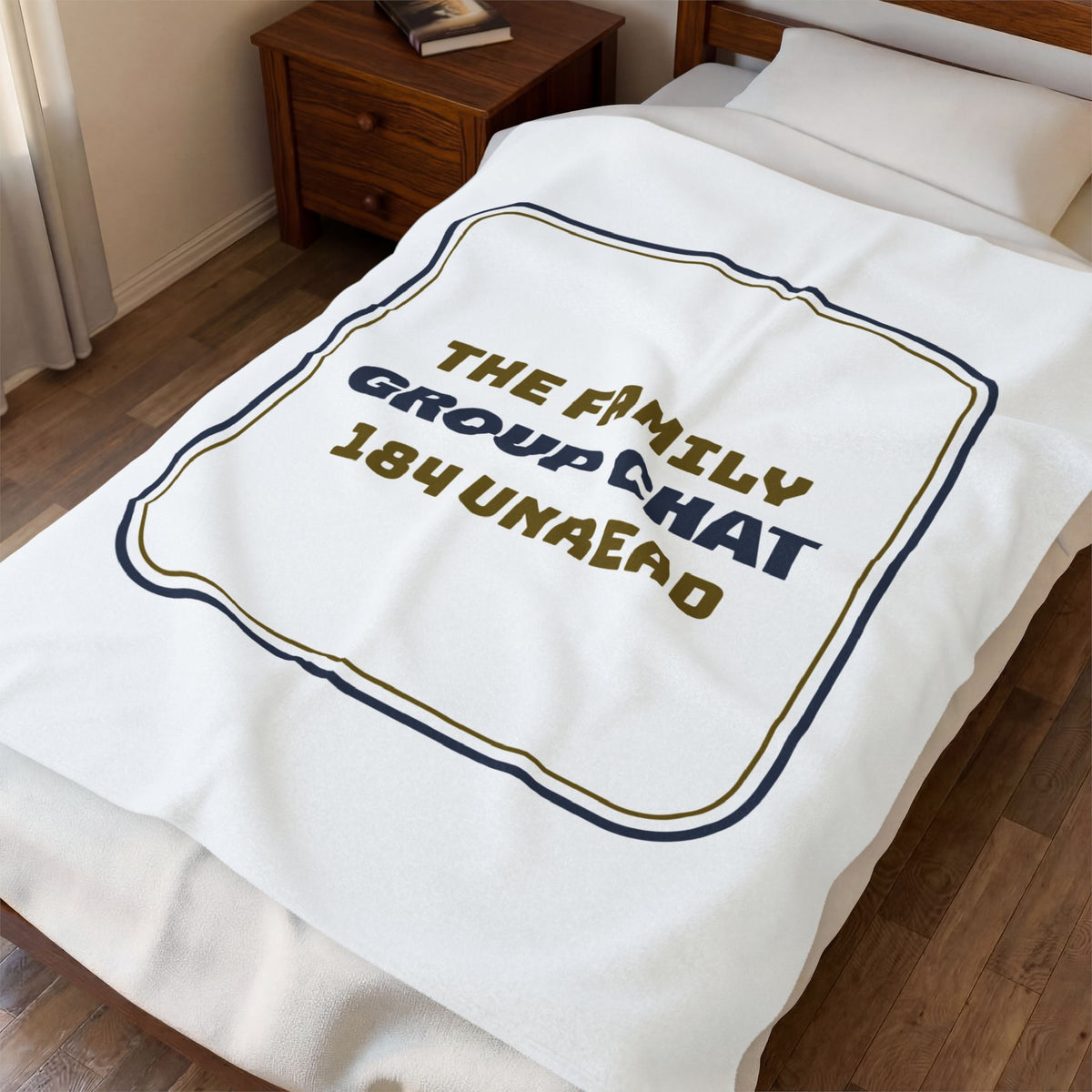 Funny Christmas Throw Blanket Family Group Chat 184 Unread