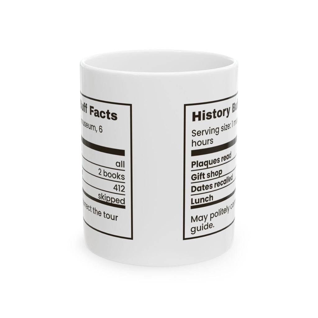 Funny History Buff Coffee Mug History Buff Facts Dates Recalled 412