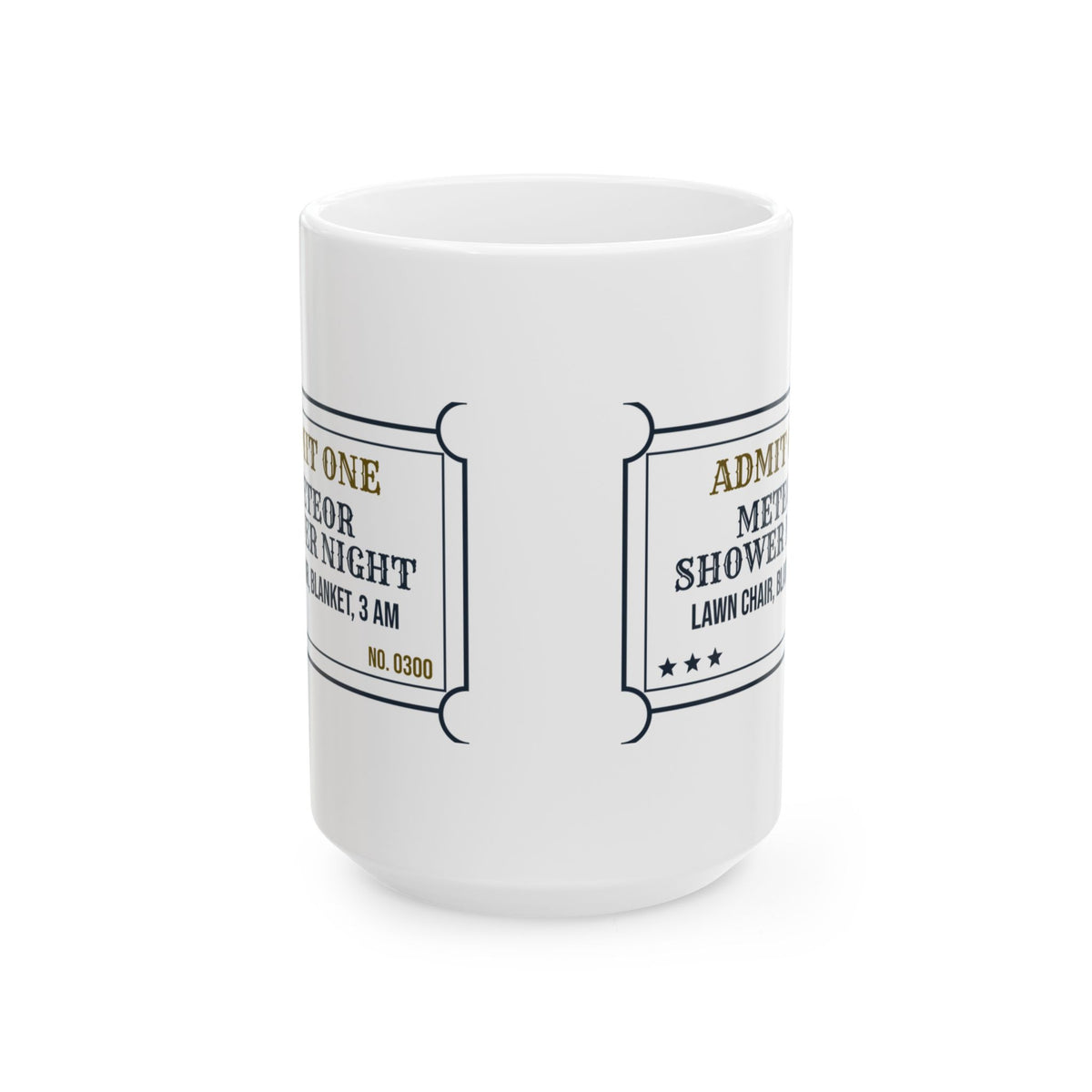 Funny Astronomy Coffee Mug Meteor Shower Night Lawn Chair At 3 AM