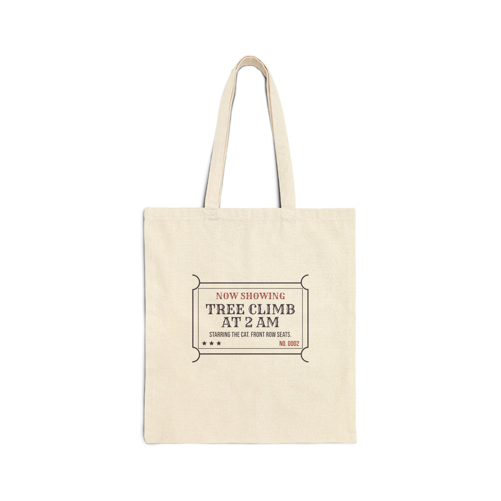 Funny Christmas Cat Tote Bag Nightly Tree Climb Ticket For Cat Owners