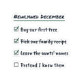 Funny Newlywed Christmas Sticker Learn The Aunts Names Checklist