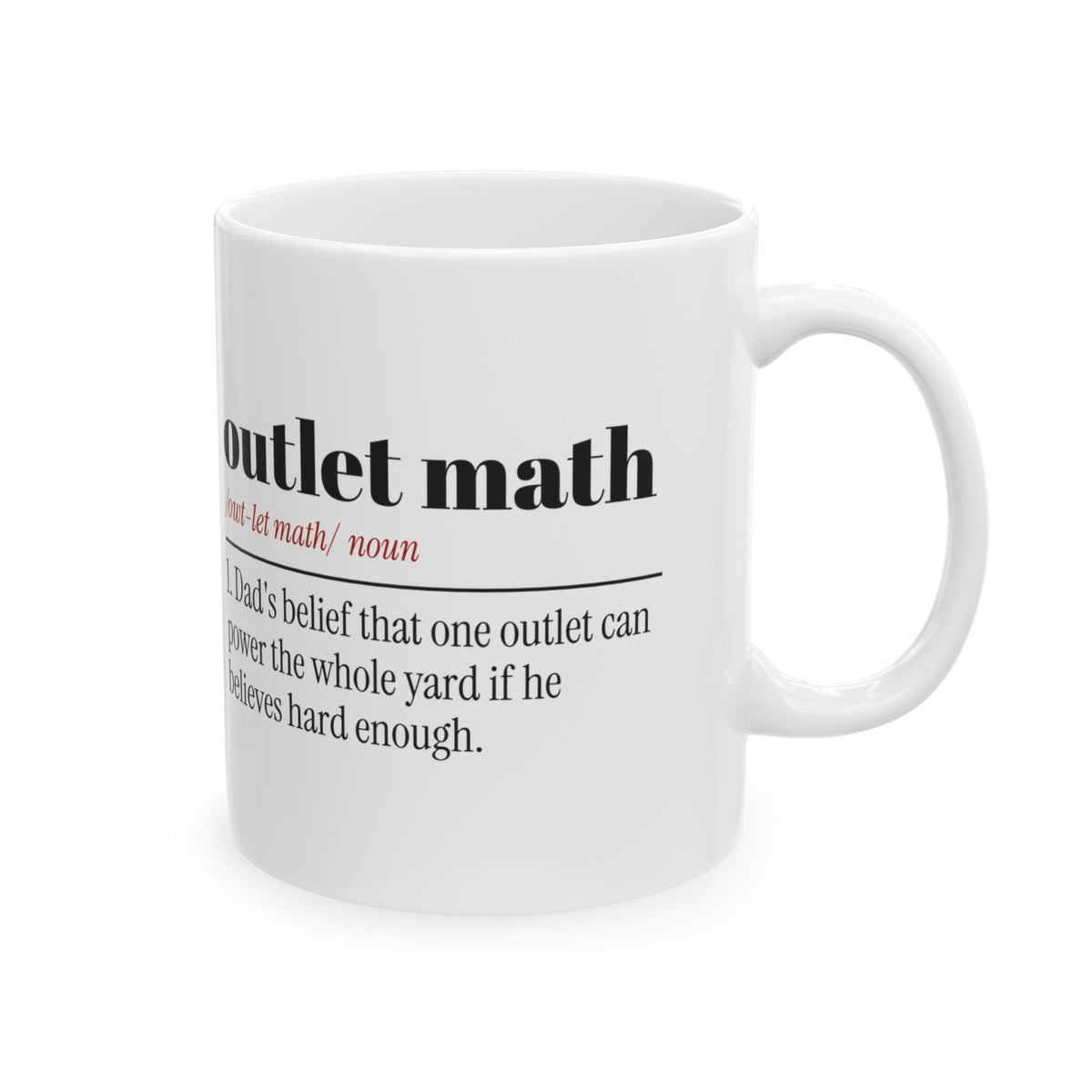 Funny Dad Christmas Coffee Mug Outlet Math Dictionary Christmas Lights