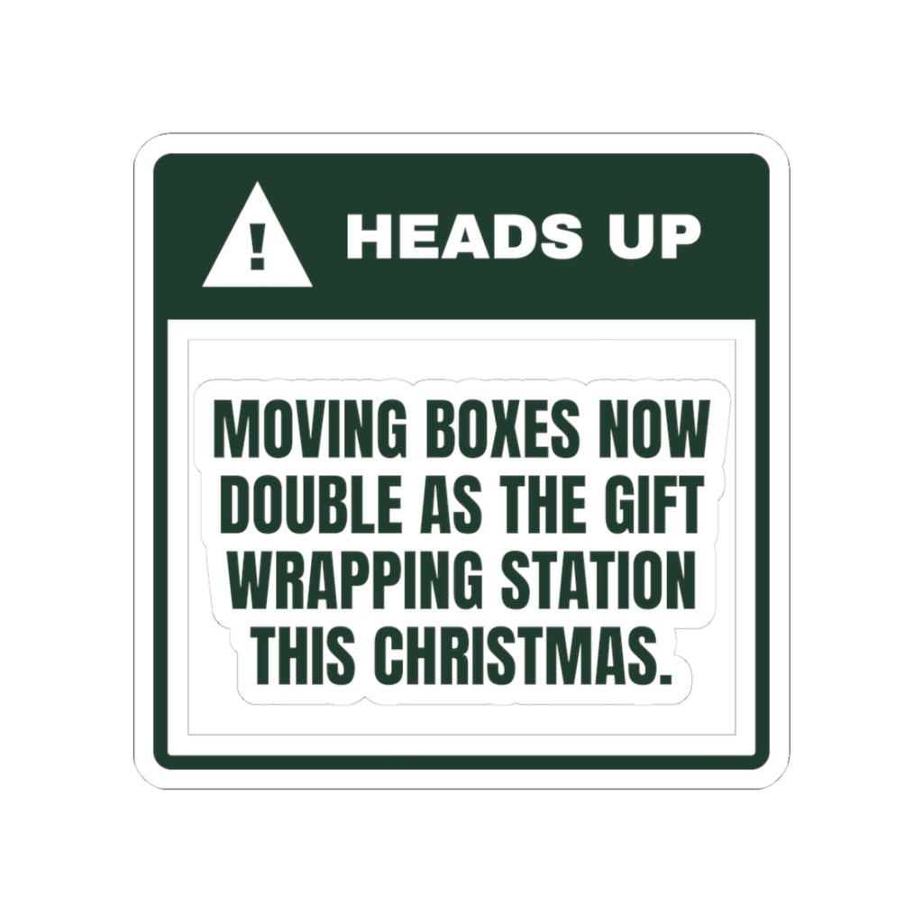 Funny New Home Christmas Sticker Moving Boxes Doubled As Wrapping