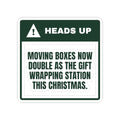 Funny New Home Christmas Sticker Moving Boxes Doubled As Wrapping