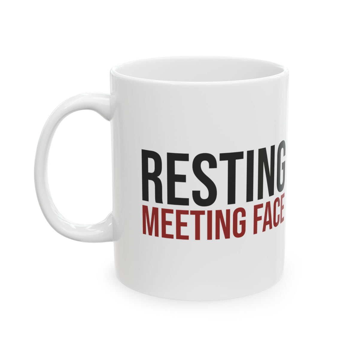 Funny Coffee Mug Resting Meeting Face Sarcastic For Office