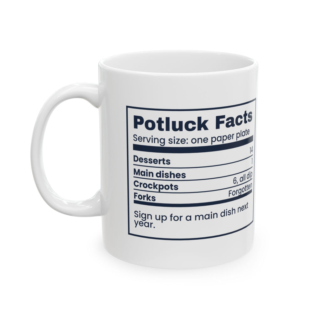 Funny Office Christmas Potluck Coffee Mug Potluck Nutrition Facts