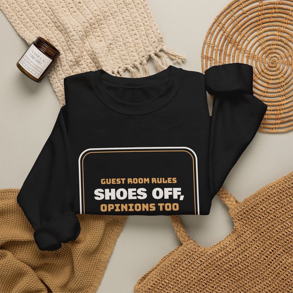 Funny Christmas In-Laws Sweatshirt Shoes Off Opinions Too